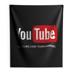 Customized YouTube Channel URL Indoor Wall Tapestry
