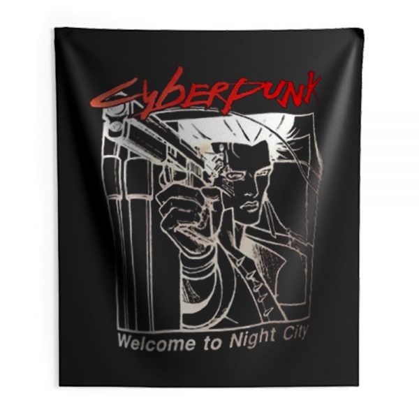 Cyberpunk Welcome Night City 2020 Indoor Wall Tapestry