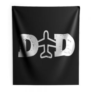 Dad Airplanes Pilot Airplane Lover Indoor Wall Tapestry