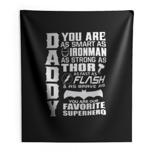 Daddy Superhero Indoor Wall Tapestry