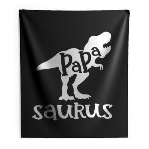 Dads Papasaurus Dinosaur Birthday Indoor Wall Tapestry