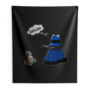 Dalek Explain Doctor Who Funny Retro Indoor Wall Tapestry