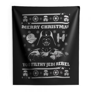 Darth Vader Merry Christmas You Filthy Jedi Rebel Indoor Wall Tapestry