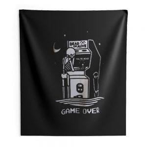 Dead Or Alive Skull Game Over Indoor Wall Tapestry