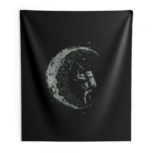 Digging The Moon Indoor Wall Tapestry