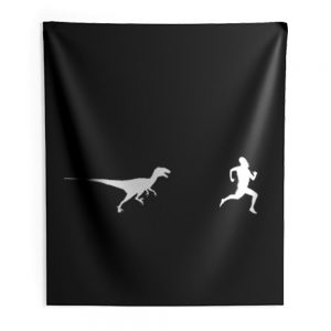Dinosaur Running Indoor Wall Tapestry