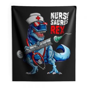 Dinosaur T rex Nurse Indoor Wall Tapestry
