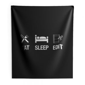 Director Eat Sleep Edit Indoor Wall Tapestry