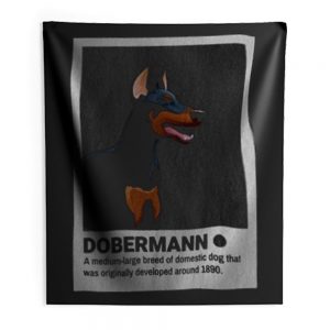 Doberman Dog Lovers Indoor Wall Tapestry