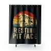Dog Pitbull Resting Pit Face Vintage Shower Curtains