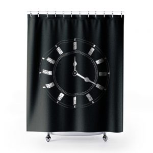 Domino Clock Dominoes Tiles Puzzler Game Shower Curtains
