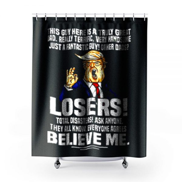 Donald Trump Fathers Day Shower Curtains