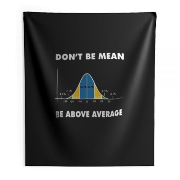 Dont Be Mean Be Above Average Indoor Wall Tapestry
