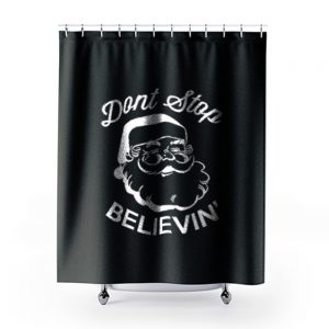 Dont Stop Beevein Father Christmas Xmas Shower Curtains