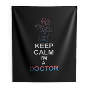 Dr Mario Keep Calm Indoor Wall Tapestry