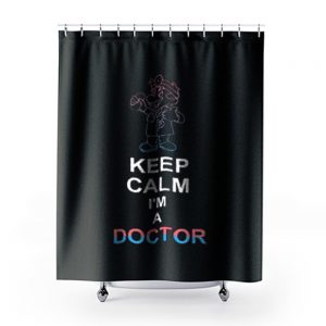 Dr Mario Keep Calm Shower Curtains