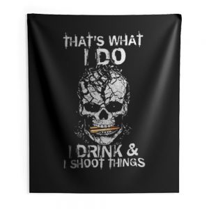 Drink And Shoot Indoor Wall Tapestry