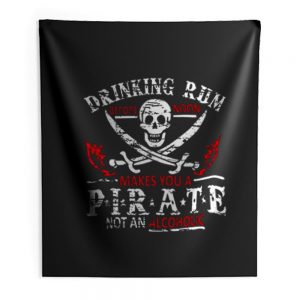Drinking Rum Pirate Indoor Wall Tapestry