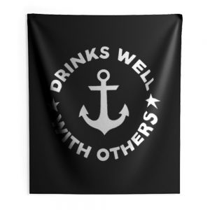 Drinks Well With Others Indoor Wall Tapestry