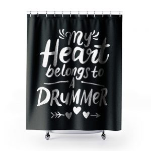 Drummer Girlfriend Shower Curtains