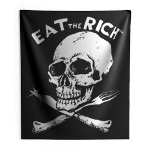 EAT The RICH Punk Band Socialist Socialism Indoor Wall Tapestry