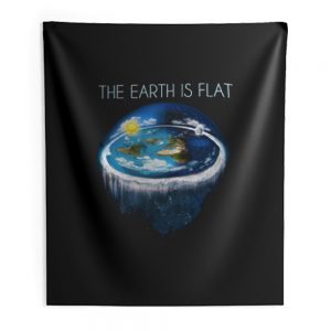 Earth Is Flat Indoor Wall Tapestry