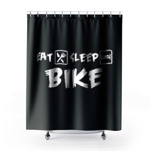 Eat Sleep Bike Shower Curtains