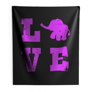 Elephants Love Elephant Lover Indoor Wall Tapestry