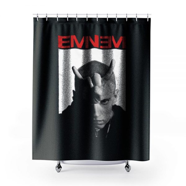 Eminem Rap Devil Rao God Eminem Rapper Shower Curtains