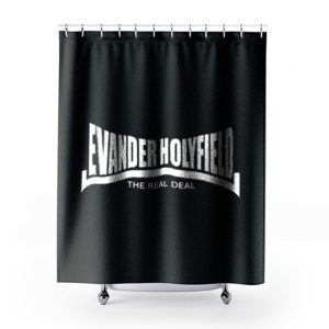 Evander Holyfield The Real Deal Boxing Shower Curtains