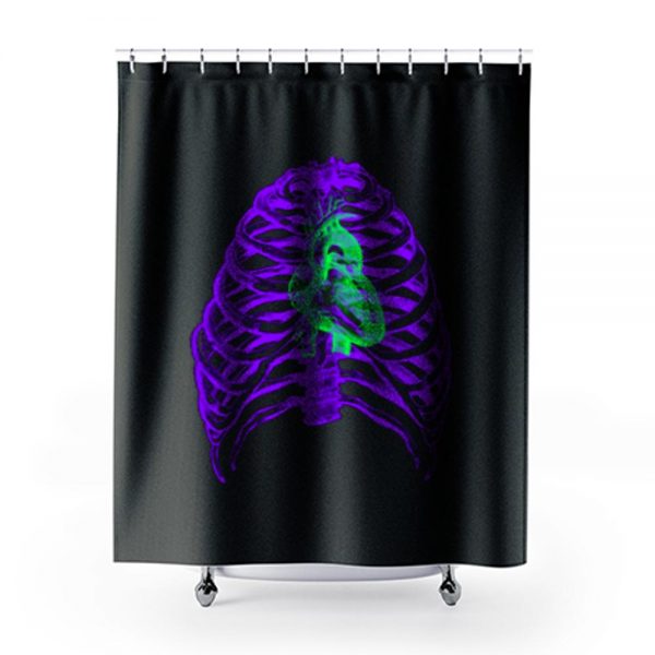 Exposed Heart Shower Curtains