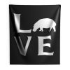 Extinction Animals Hippopotamus Love Indoor Wall Tapestry