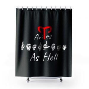 FEARLESS AS HELL ARIES ASL Sign Language Shower Curtains