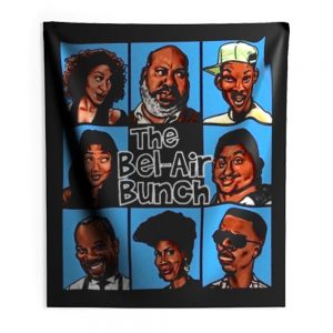 FRESH PRINCE OF BEL AIR PARODY THE BEL AIR BUNCH Indoor Wall Tapestry