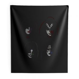 Faces Of Kiss Band Indoor Wall Tapestry