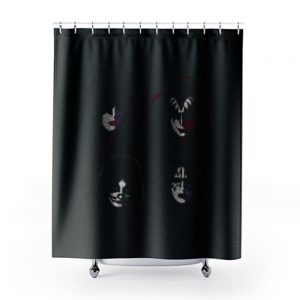 Faces Of Kiss Band Shower Curtains