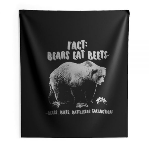 Fact Bears Eat Beets Indoor Wall Tapestry
