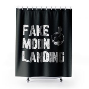 Fake Moon Landing Shower Curtains