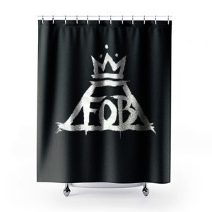 Fall Out Boy Fob Crown Rock Band Shower Curtains