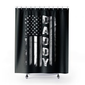 Father Day American Flag Shower Curtains