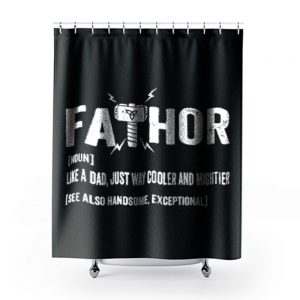 Father Thor FaThor Funny Dad Viking Shower Curtains