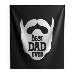 Fathers Day Dad Best Beared Dad Ever Indoor Wall Tapestry