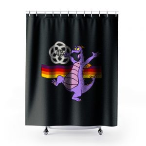 Figment at Epcot Black Shower Curtains