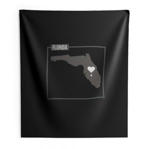 Florida State Map Art Indoor Wall Tapestry