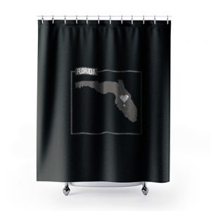 Florida State Map Art Shower Curtains