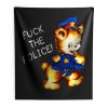 Fuck the Police Cat Indoor Wall Tapestry