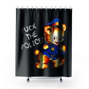 Fuck the Police Cat Shower Curtains