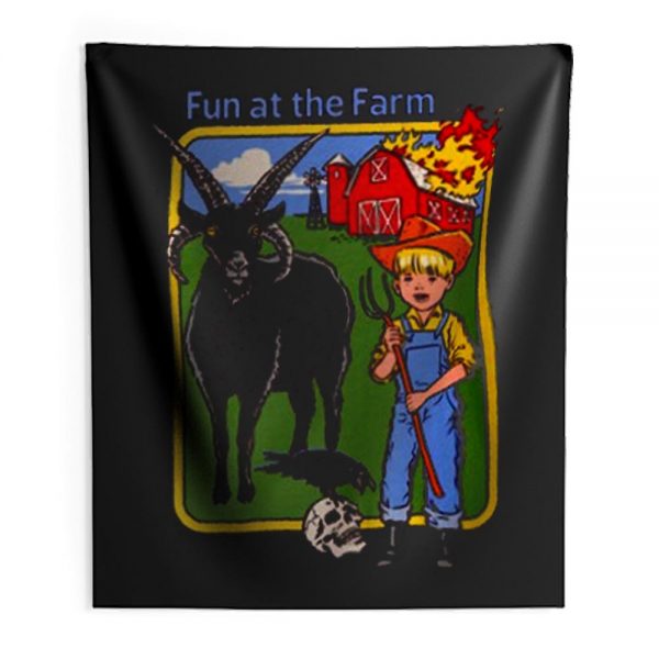 Fun At The Farm Indoor Wall Tapestry