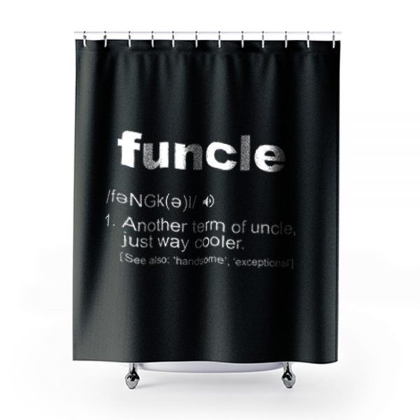 Funcle Definition Shower Curtains