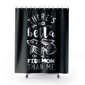 Funny Cute Betta Fish Mom Shower Curtains